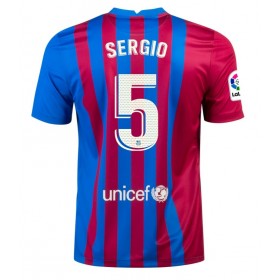 Fußballtrikots FC Barcelona Sergio Busquets 5 2021-2022 Kurzarm Heimtrikotsatz kaufen